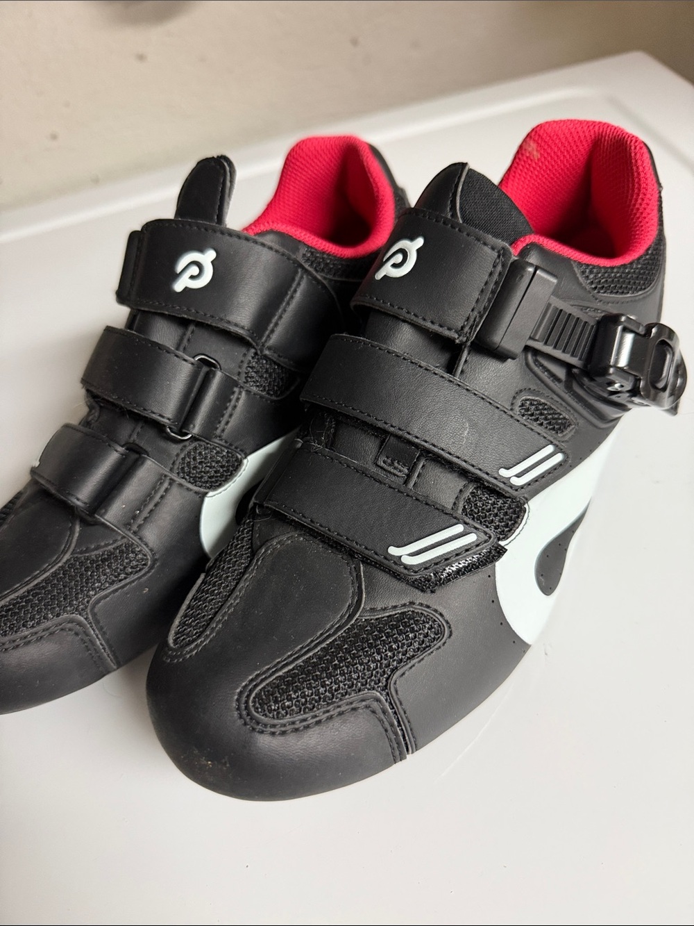 Peloton Cycling Shoes - Black Red